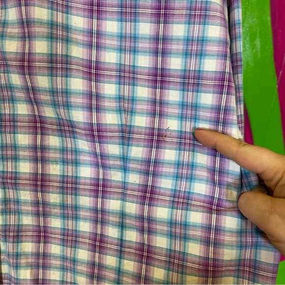 Wrangler Blues, Plaid Button Up Shirt. Size 3XL. In excellent condition! - Picture 4 of 6